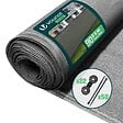VOUNOT - Brise vue occultant en HDPE 90g/m² 1x10m avec attaches de fixation gris - vignette
