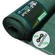 VOUNOT - Brise vue occultant en HDPE 90g/m² 1.5x20m avec attaches de fixation vert - vignette
