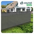 VOUNOT - Brise vue occultant en HDPE 90g/m² 1x20m avec attaches de fixation gris - vignette