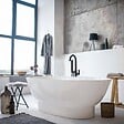 ESSEBAGNO - Colonne de sol mécanique pour baignoire îlot Charme - Noir - 120cm - vignette