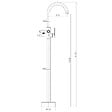 ESSEBAGNO - Colonne de sol mécanique pour baignoire îlot Charme - Noir - 120cm - vignette