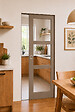 GD MENUISERIES - Porte Coulissante Gris Taupe RAL 7006 Vitrage transparent H204 x L83 cm, Galandage - vignette