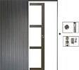 GD MENUISERIES - Porte Coulissante Gris Taupe RAL 7006 Vitrage transparent H204 x L83 cm, Galandage - vignette
