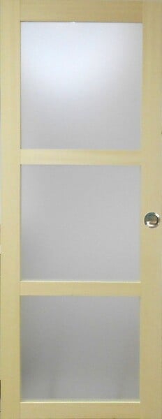 GD MENUISERIES - Porte Coulissante bois Ayous Vitrée H204 x L73 cm, Coquilles - large
