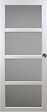 GD MENUISERIES - Porte Coulissante Tana blanc Vitrée H204 x L63 cm, Coquilles - vignette