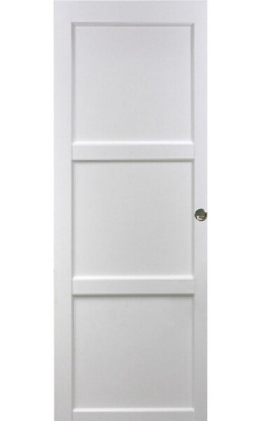 GD MENUISERIES - Porte Coulissante Korya Blanc 3 panneaux H204 x L83 cm, Coquilles - large