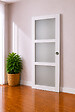 GD MENUISERIES - Porte Coulissante Kenya blanc Vitrée H204 x L73 cm, Coquilles - vignette