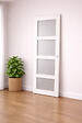 GD MENUISERIES - Porte Coulissante Tana Blanc Vitrée H204 X L93 cm, Coquilles Blanc - vignette