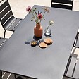 OVIALA - Ensemble table de jardin et 6 chaises en métal anthracite - Palavas - vignette