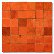 RO'MA NATURE - Carrelage Zellige Marocain Orange Pétillant 5x5 cm  (vendu par plaque de 30x30 cm soit 0,09 m²) - vignette