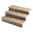 RO'MA NATURE - Dessus de marche Travertin Beige Nuancé 100x33x3 cm Bord Droit (à l'unité) - vignette