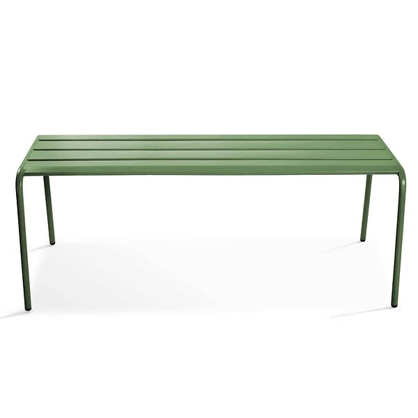 OVIALA - Banc de jardin en acier vert cactus  - Palavas - large