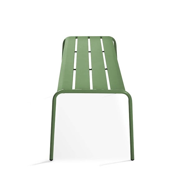 OVIALA - Banc de jardin en acier vert cactus  - Palavas - large