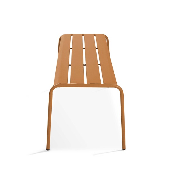 OVIALA - Banc de jardin en acier Caramel - Palavas - large