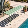 OVIALA - Banc de jardin en acier vert sauge - Palavas - vignette
