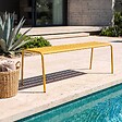 OVIALA - Banc de jardin en acier jaune - Palavas - vignette