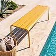 OVIALA - Banc de jardin en acier jaune - Palavas - vignette