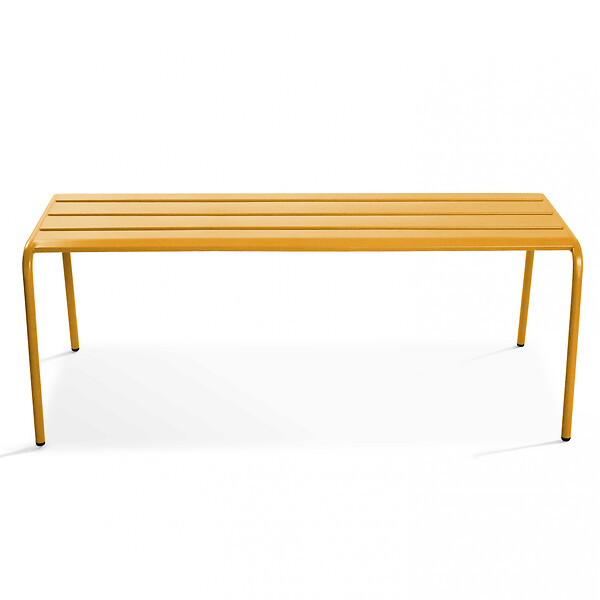 OVIALA - Banc de jardin en acier jaune - Palavas - large