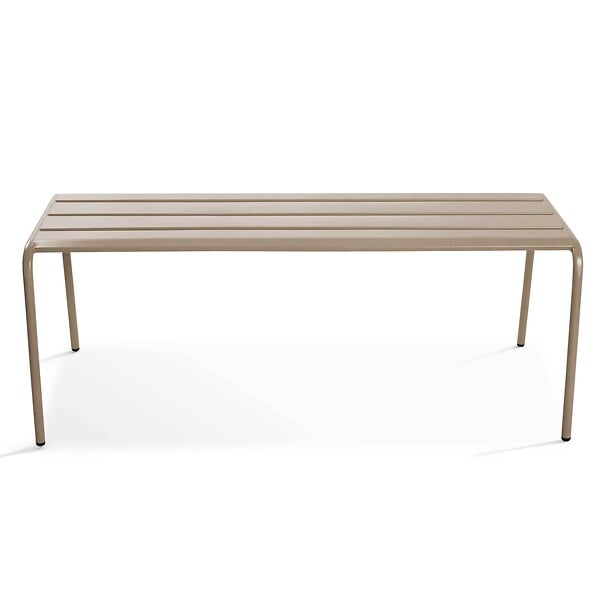 OVIALA - Banc de jardin en acier taupe - Palavas - large