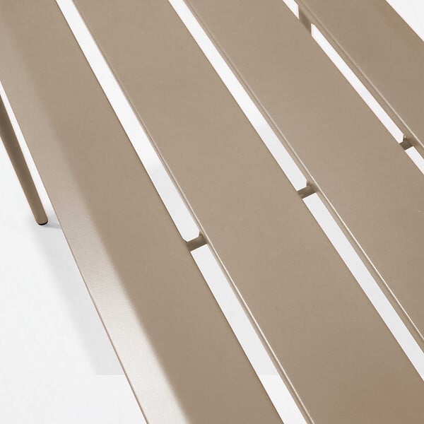 OVIALA - Banc de jardin en acier taupe - Palavas - large