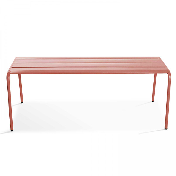 OVIALA - Banc de jardin en acier argile - Palavas - large