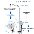 AICA SANITAIRE - Colonne de douche thermostatique 250 mm-Chrome-Laiton & Inox - vignette