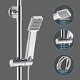 AICA SANITAIRE - Colonne de douche thermostatique 200 mm-Chrome-Laiton & Inox - vignette