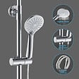 AICA SANITAIRE - Colonne de douche thermostatique 200 mm-Chrome-Laiton & Inox - vignette