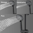 AICA SANITAIRE - Colonne de douche thermostatique noir 200 mm-Chrome-Laiton & Inox - vignette