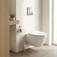 GROHE - Pack WC Bati support autoportant + WC SAT sans bride + Abattant Soft close + Plaque chrome (Autoportant-Infinitio-1) - vignette