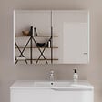 COSYNEO - Armoire de toilette miroir 100x70 cm - blanc - MIRANO - vignette