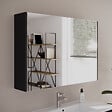 COSYNEO - Armoire de toilette miroir 100x70 cm - noir - MIRANO - vignette