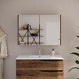 COSYNEO - Armoire de toilette miroir 100x70 cm - tabaco (chêne foncé) - MIRANO - vignette