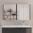 COSYNEO - Armoire de toilette miroir 120x70 cm - noir - MIRANO - vignette