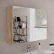 COSYNEO - Armoire de toilette miroir 100x70 cm - madera miel (chêne clair) - MIRANO - vignette