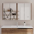 COSYNEO - Armoire de toilette miroir 120x70 cm - tabaco (chêne foncé) - MIRANO - vignette
