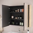 COSYNEO - Armoire de toilette miroir 60x70 cm - madera miel (chêne clair) - MIRANO - vignette