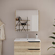 COSYNEO - Armoire de toilette miroir 60x70 cm - madera miel (chêne clair) - MIRANO - vignette