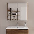 COSYNEO - Armoire de toilette miroir 60x70 cm - tabaco (chêne foncé) - MIRANO - vignette