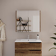 COSYNEO - Armoire de toilette miroir 70x70 cm - tabaco (chêne foncé) - MIRANO - vignette