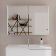 COSYNEO - Armoire de toilette miroir 90x70 cm - blanc - MIRANO - vignette