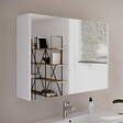 COSYNEO - Armoire de toilette miroir 90x70 cm - blanc - MIRANO - vignette