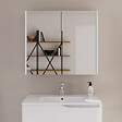 COSYNEO - Armoire de toilette miroir 80x70 cm - blanc - MIRANO - vignette