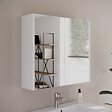 COSYNEO - Armoire de toilette miroir 80x70 cm - blanc - MIRANO - vignette