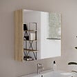 COSYNEO - Armoire de toilette miroir 80x70 cm - madera miel (chêne clair) - MIRANO - vignette