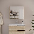 COSYNEO - Armoire de toilette miroir 80x70 cm - madera miel (chêne clair) - MIRANO - vignette