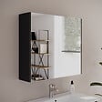 COSYNEO - Armoire de toilette miroir 60x70 cm - noir - MIRANO - vignette