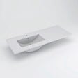 COSYNEO - Meuble de salle de bain 120cm sur pieds avec vasque déportée à gauche - sans miroir - porte et tiroirs - cambrian (chêne clair) - LAZARO - vignette