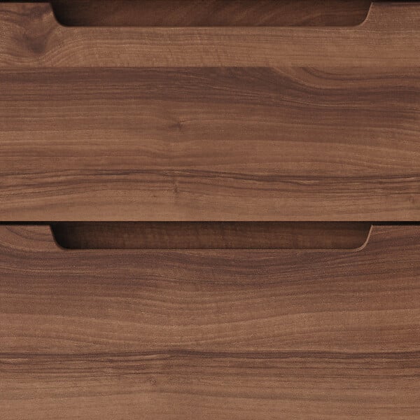 COSYNEO - Meuble de salle de bain 100cm avec plateau et vasque à poser arrondie - 3 tiroirs - sans miroir - noyer (bois foncé) - RIZA - large