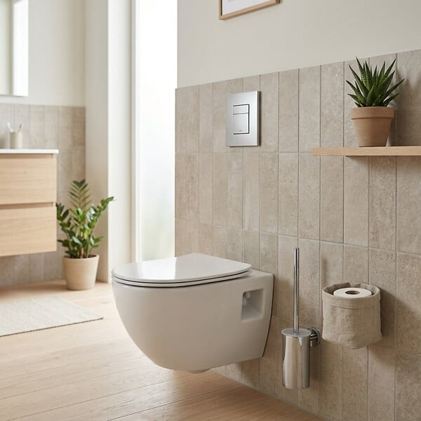 GROHE - Pack WC Bâti-support Rapid SL  + WC sans bride SAT + Abattant SoftClose + Plaque Chrome (RapidSL-Project-1) - large